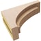 Ekena Millwork 4"W x 12"D x 8"H Classic Rivera Rough Cedar Woodgrain TimberThane Corbel, Primed Tan CORUR04X12X08RIVRCPR - alternate 2